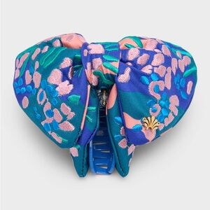 NWOT - Lele Sadoughi "Simone" embroidered bow claw clip